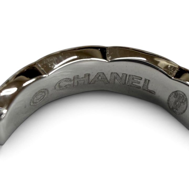 極美品★CHANEL シャネル J12154 ココ クラッシュ コレクション シングル イヤカフ AU750(WG) ダイヤモンド 22年11月購入 重量2.54g 箱付