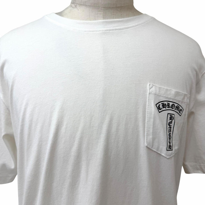 極美品□CHROME HEARTS MATTY BOY クロムハーツ マッティボーイ コットン100% パックプリント 半袖Ｔシャツ ホワイト XXL USA製 メンズ