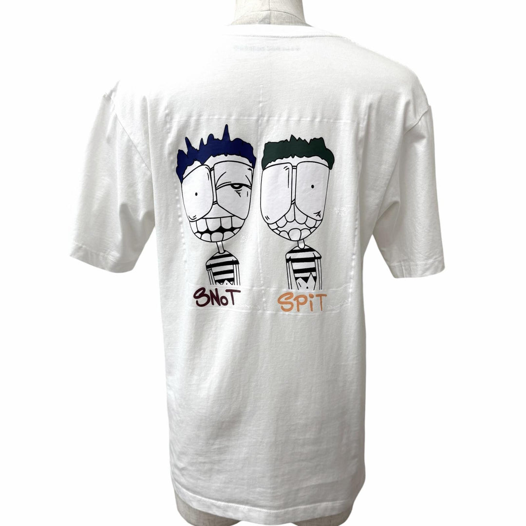 極美品□CHROME HEARTS MATTY BOY クロムハーツ マッティボーイ コットン100% パックプリント 半袖Ｔシャツ ホワイト XXL USA製 メンズ