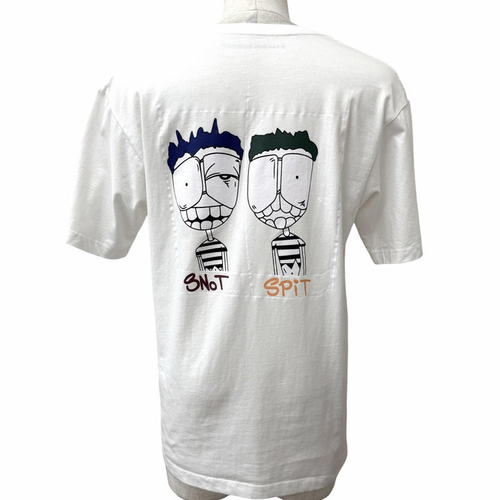 極美品□CHROME HEARTS MATTY BOY クロムハーツ マッティボーイ コットン100% パックプリント 半袖Ｔシャツ ホワイト XXL USA製 メンズ