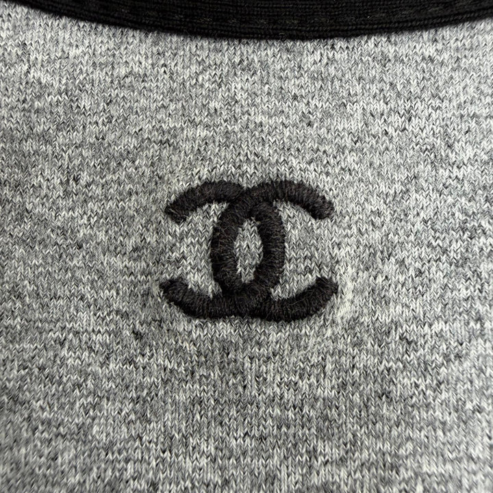 美品☆CHANEL シャネル ヴィンテージ 98P P10691 ココマーク刺繍 半袖Ｔシャツ トップス グレー 42 フランス製 レディース