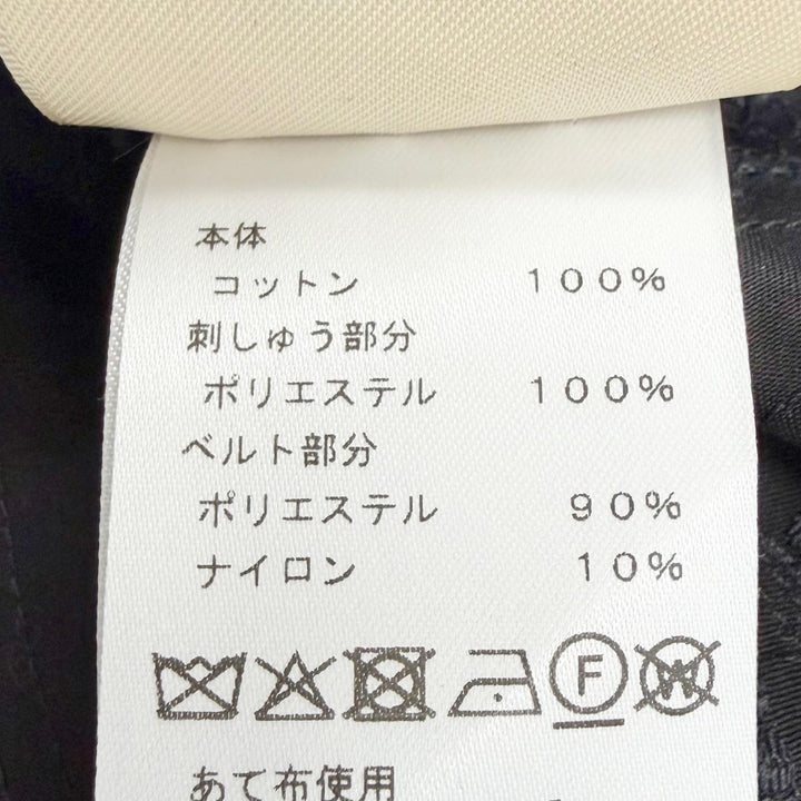 未使用△HERMES エルメス 26SS 6E0582DV Aux Champs Remix ドローストリング エンブロイダリー シャツワンピース 40 正規品 定価700700円