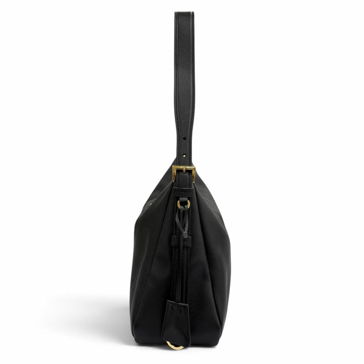 極美品★PRADA プラダ 1BC228 プラダ エメ ラージ ソフトグレインレザー ショルダーバッグ トライアングルロゴ 定価539000円 保存袋付き