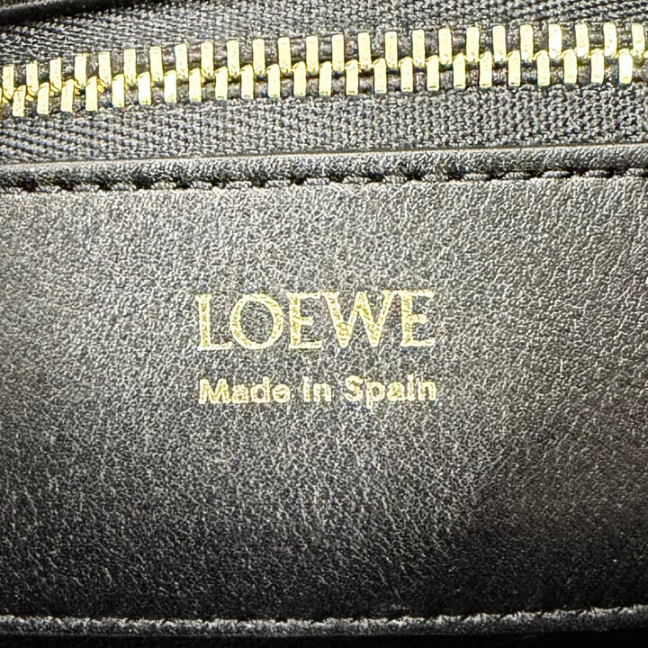 極美品☆LOEWE ロエベ AANBAB2X01 マドリードバッグ スモール サプルレザー 2WAY ハンドバッグ ブラック レディース 定価721600円 保袋付