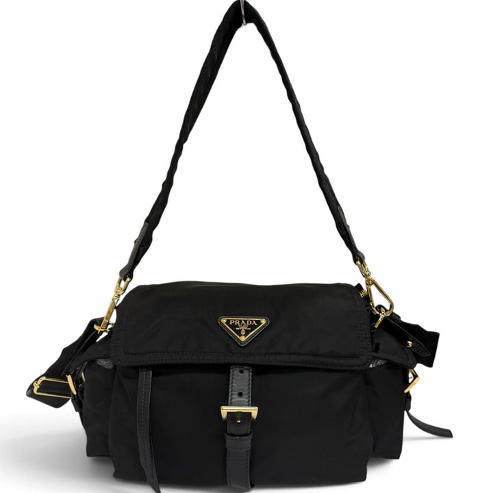 美品□PRADA プラダ 1BD394 エクスプローラ ミディアム トライアングルロゴ Re-Nylon 2WAY ショルダーバッグ イタリア製 定価357500円　