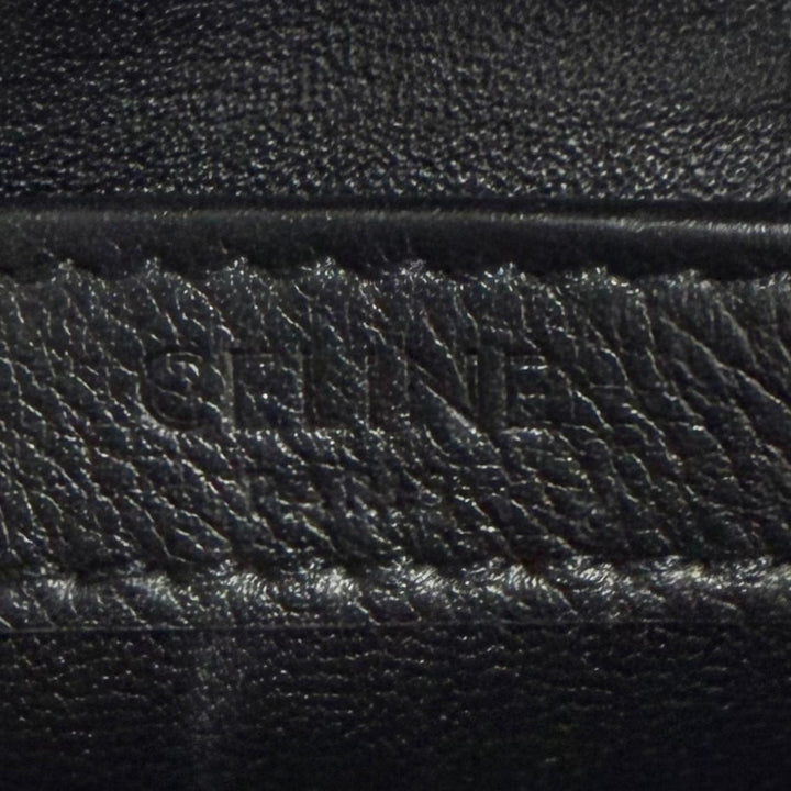 極美品▼CELINE セリーヌ 11700 レザー トリオンフ ミディアム メッセンジャー ショルダーバッグ ブラック シルバー金具 メンズ 保存袋付