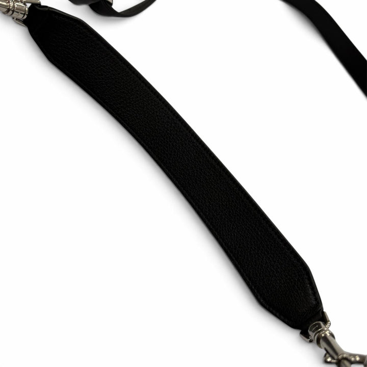 美品▼CELINE セリーヌ 11177 サプルグレインカーフ ラージ ストラップ ロミー 2WAY ショルダーバッグ ブラック 定価484000円 保存袋付き
