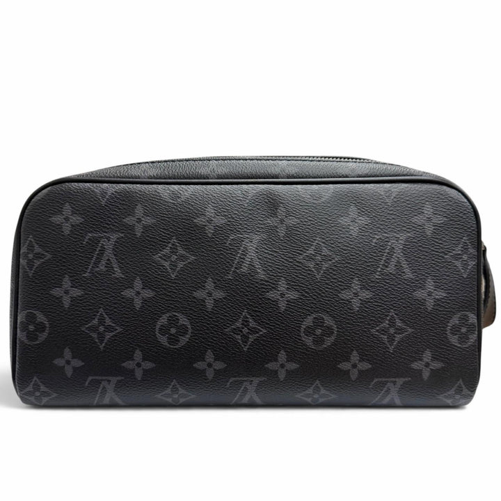極美品□LOUIS VUITTON ルイヴィトン M46354 ドップ・キット モノグラムエクリプス トラベルポーチ セカンドバッグ ブラック フランス製