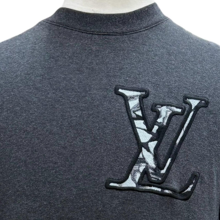 良品▼LOUIS VUITTON ルイヴィトン 2024年製 LVイニシャル モノグラム フラワーモチーフ プルオーバー ジャージ スウェット XS 正規品