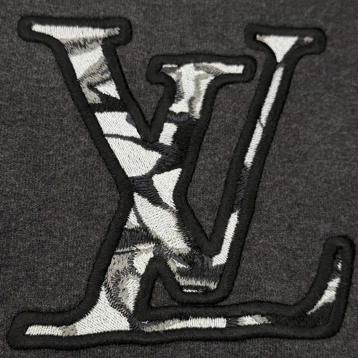 良品▼LOUIS VUITTON ルイヴィトン 2024年製 LVイニシャル モノグラム フラワーモチーフ プルオーバー ジャージ スウェット XS 正規品