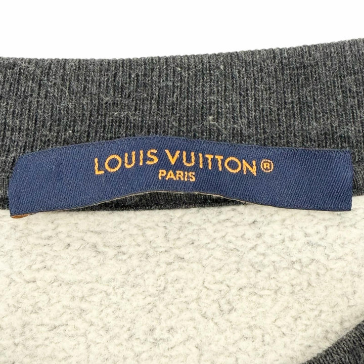 良品▼LOUIS VUITTON ルイヴィトン 2024年製 LVイニシャル モノグラム フラワーモチーフ プルオーバー ジャージ スウェット XS 正規品