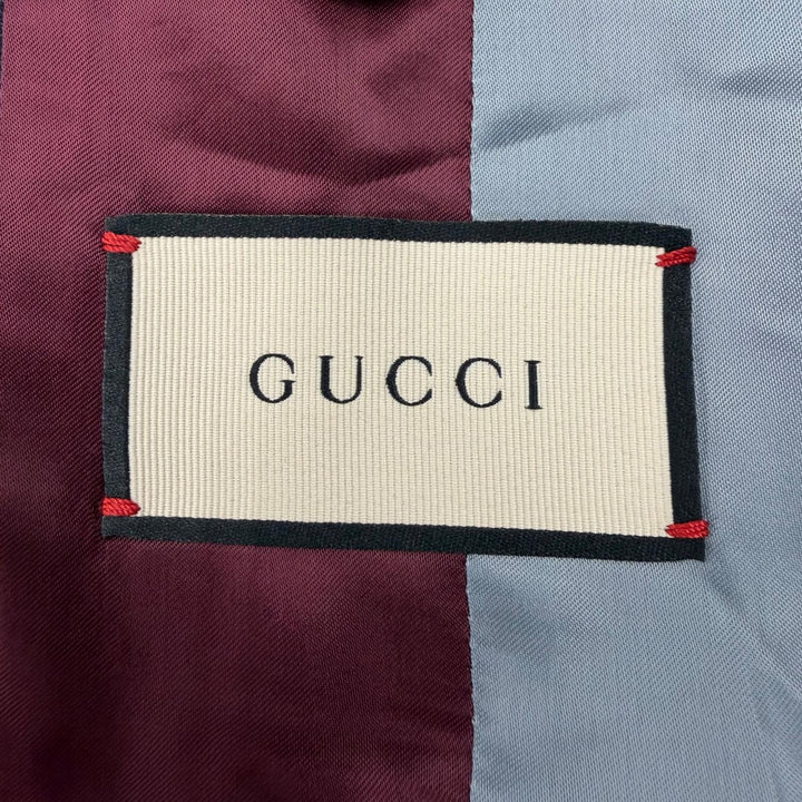 未使用品▼GUCCI グッチ 2022年製 554100 ウール100% ビー刺繍 ロゴ入りボタン シングルスーツ セットアップ ネイビー 46 正規品 メンズ