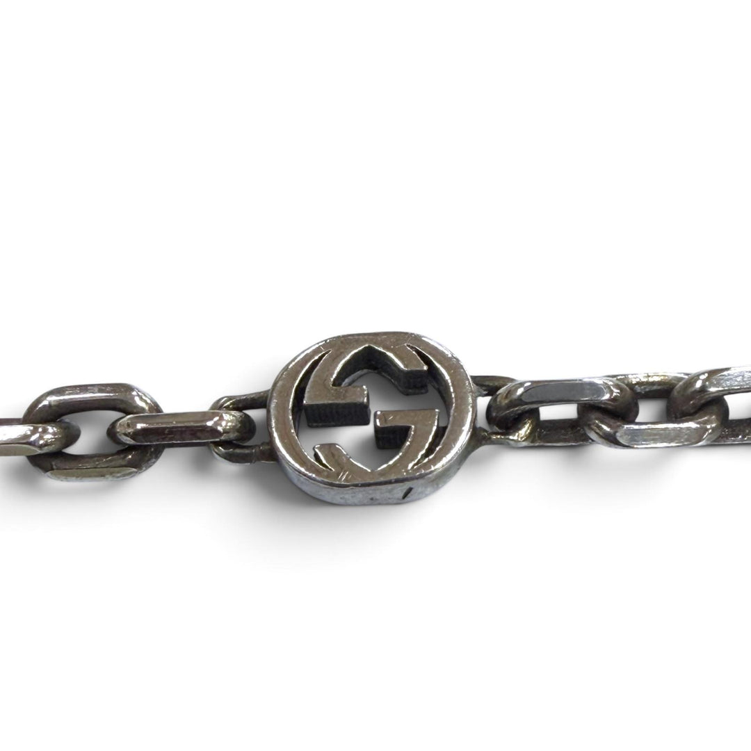 美品▼GUCCI グッチ 632540 AG925 GGマーモント チェーン ネックレス シルバー イタリア製 重量22.08g メンズ レディース アクセサリー