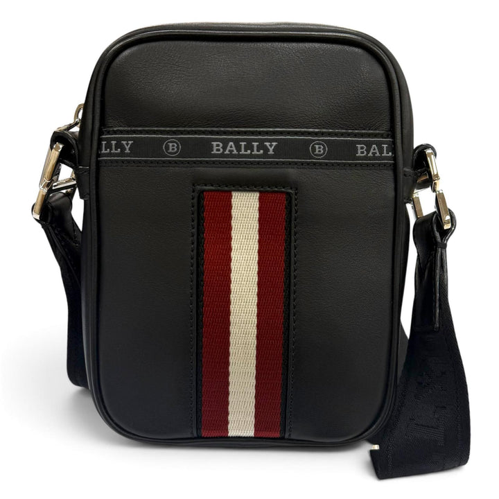 極美品▼BALLY バリー Heyot レザー 2WAY クロスボディバッグ ショルダーバッグ ブラック シルバー金具 ブルガリア製 メンズ 保存袋付き