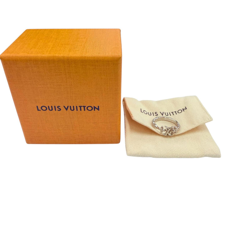 極美品☆LOUIS VUITTON ルイヴィトン M1188M リング・LV アイコニック ラインストーン シルバー M JP12号相当 イタリア製 箱・保存袋付き