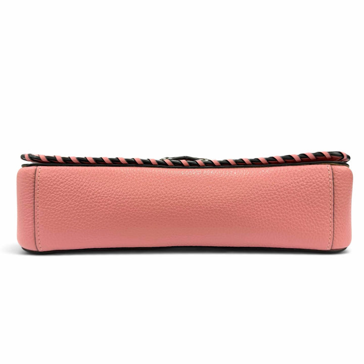 極美品☆COACH コーチ C4106 ジョージー 2WAY レザー サドルバッグ ハンドバッグ ショルダーバッグ ピンク カーキ ブラウン レディース