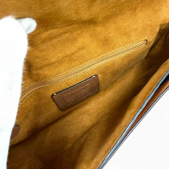 極美品☆COACH コーチ C4106 ジョージー 2WAY レザー サドルバッグ ハンドバッグ ショルダーバッグ ピンク カーキ ブラウン レディース