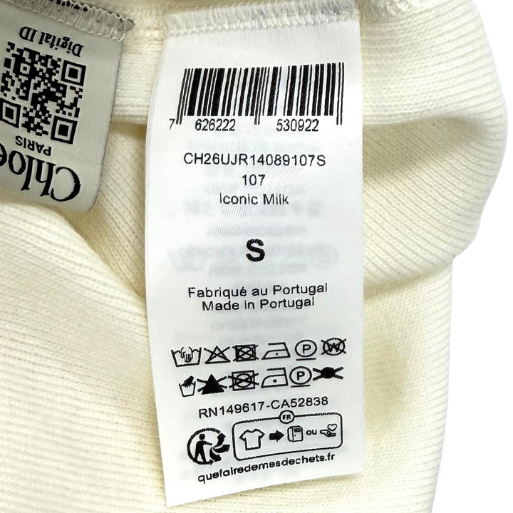 極美品★Chloe クロエ 26SS CH26UJR14089107S コットンジャージー製フィット ヘンリーミニドレス コットン100％ ワンピース S 正規品