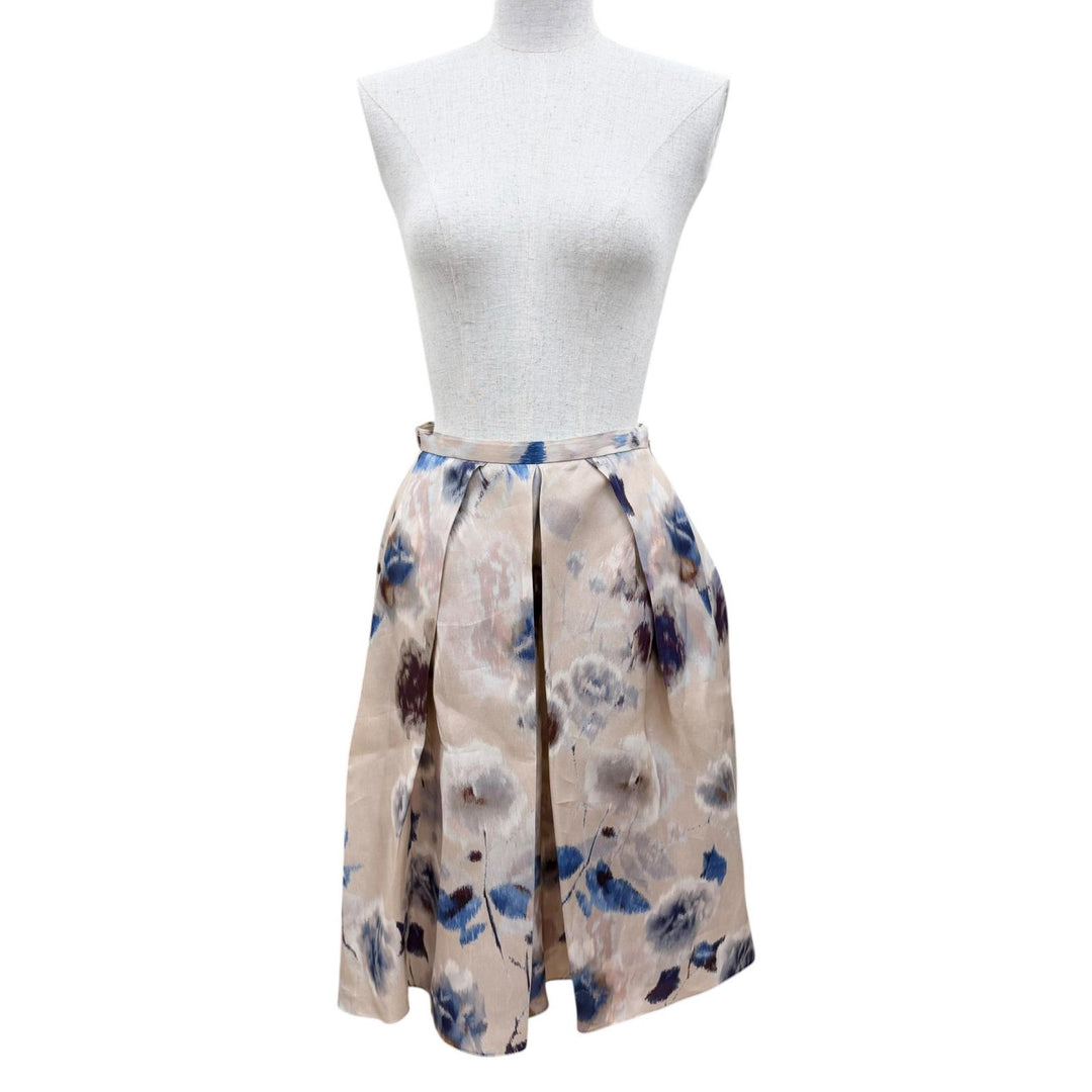 極美品☆Christian Dior クリスチャンディオール 2A21311A1689 シルク100％ 花柄デザイン スカート マルチカラー 38 イタリア製 正規品