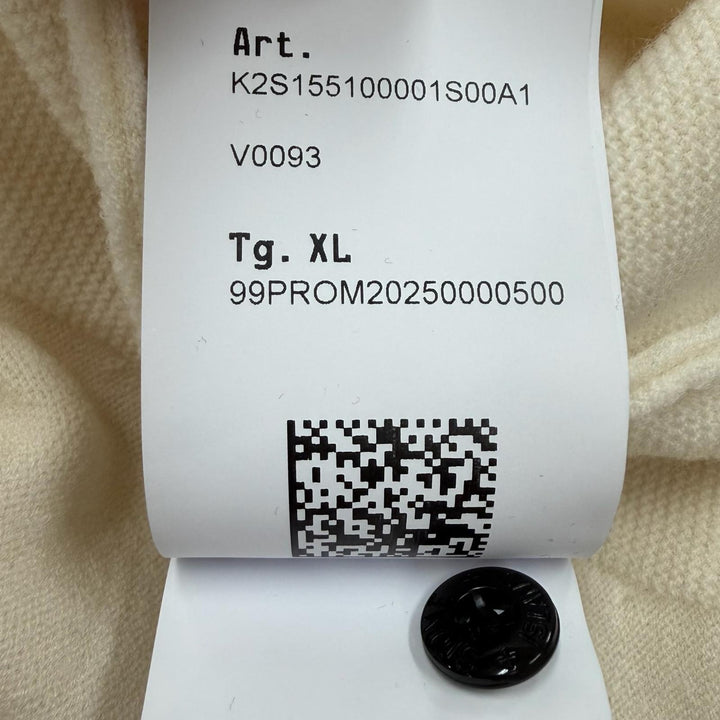 極美品▼STONE ISLAND ストーンアイランド K2S155100001 STRETCH RWS WOOL ウール100% ロゴワッペン付 ニットセーター XL 正規品 メンズ