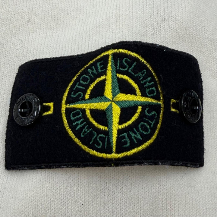 極美品▼STONE ISLAND ストーンアイランド K2S155100001 STRETCH RWS WOOL ウール100% ロゴワッペン付 ニットセーター XL 正規品 メンズ