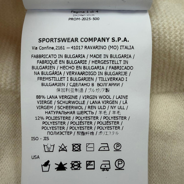 極美品▼STONE ISLAND ストーンアイランド K2S155100001 STRETCH RWS WOOL ウール100% ロゴワッペン付 ニットセーター XL 正規品 メンズ