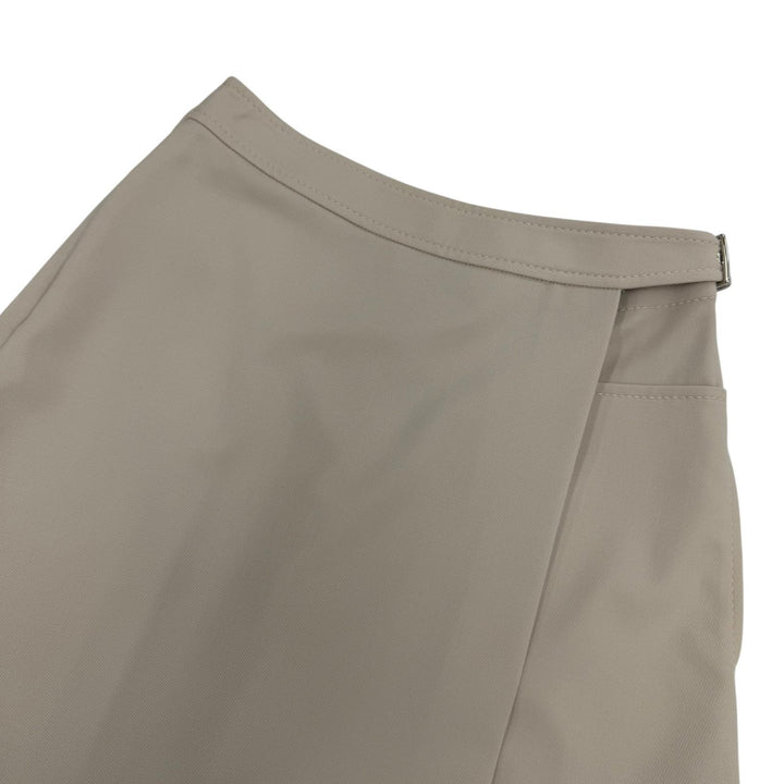 極美品☆HERMES エルメス バージンウール ベルトデザイン キュロットパンツ ショートパンツ ベージュ 36 イタリア製 レディース