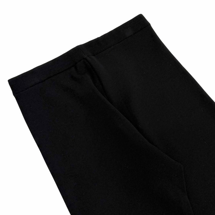 未使用品★PRADA プラダ 22225 ウール混 トライアングルロゴプレート ニットパンツ ボトムス ブラック 38 イタリア製 正規品 レディース
