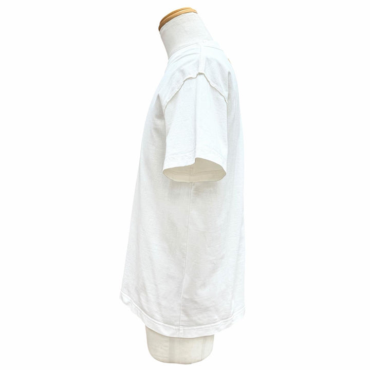 美品▼LOUIS VUITTON ルイヴィトン 22AW インサイドアウト エンボスLVロゴ コットン100% クルーネック 半袖Ｔシャツ ホワイト XS 正規品