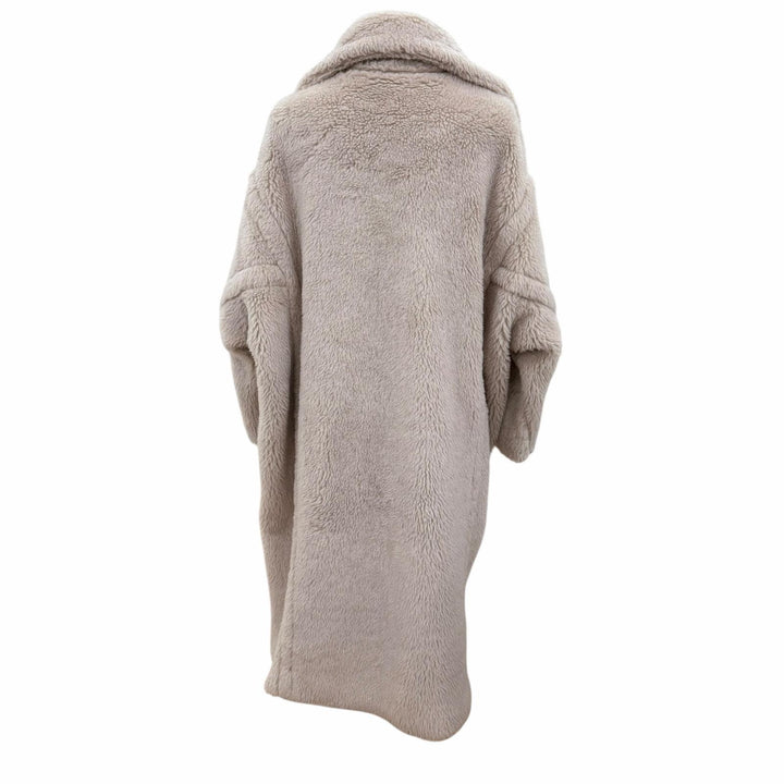 極美品☆Max Mara マックスマーラ 101615136 テディベア アルパカ バージンウール シルク混 ロング丈 コート ベージュ 正規品 レディース