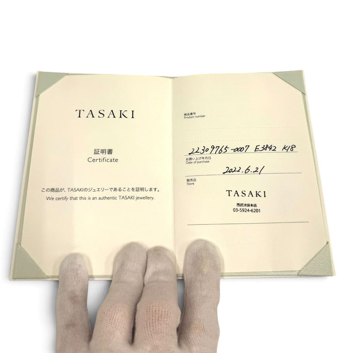 極美品★TASAKI タサキ バランス プラス ピアス 18K 5Pパール アクセサリー ホワイト ゴールド 重量4.8g レディース 箱付き