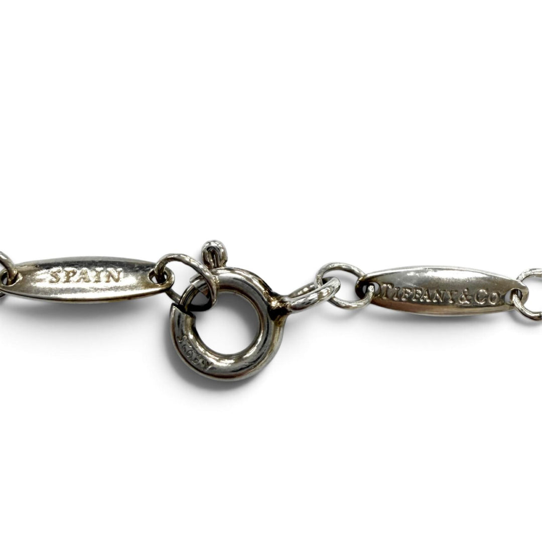美品★TIFFANY&amp;Co. ティファニー エルサペレッティ AG925 バイザヤード 3Pダイヤモンド ドロップペンダント ネックレス スペイン製 袋付