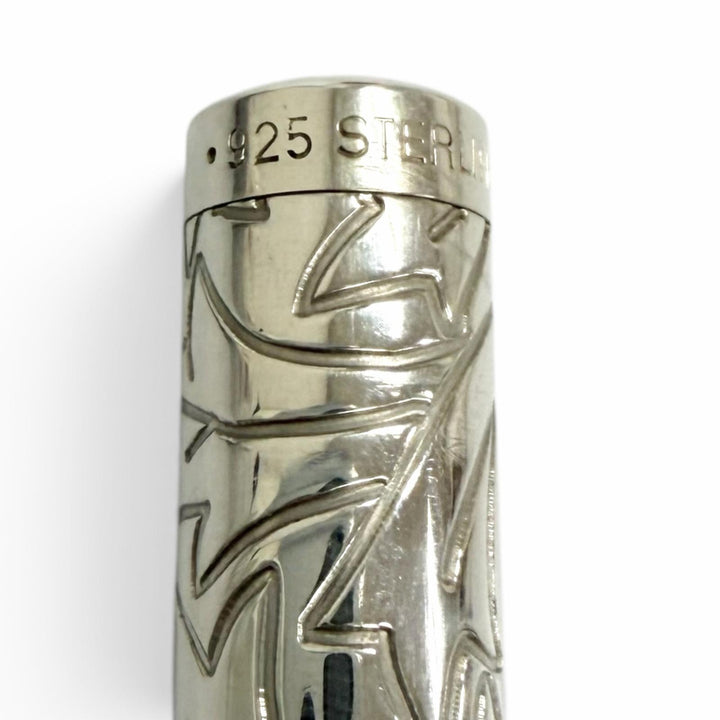 美品□TIFFANY&amp;Co. ティファニー SV925 リーフデザイン キャップ式 ボールペン シルバー ドイツ製 重量40g メンズ レディース 筆記確認済