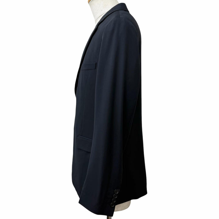 未使用品□DIOR ディオール オム 933C224A4739 ウール100％ シングル ブレザー テーラードジャケット ダークネイビー 50 伊製 正規品