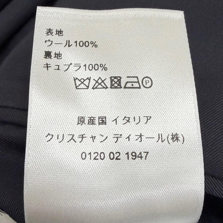未使用品□DIOR ディオール オム 933C224A4739 ウール100％ シングル ブレザー テーラードジャケット ダークネイビー 50 伊製 正規品