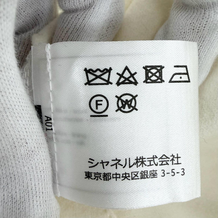 極美品☆CHANEL シャネル P57607 ウール カシミヤ ココマークボタン ロング丈 コート ホワイト 46 フランス製 正規品 レディース メンズ