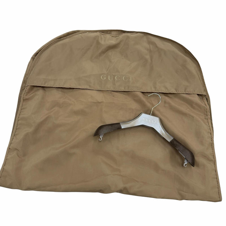 美品☆GUCCI グッチ 172198 バンブーバックル スウェードレザー トレンチコート ベージュ 40 イタリア製 正規品 ガーメント・ハンガー付