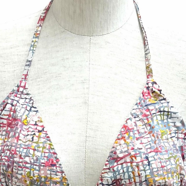 未使用品★CHANEL シャネル 05C P25019 ツイード ココマークプリント スイムウェア トップス マルチ 40 フランス製 正規品 保存袋付き