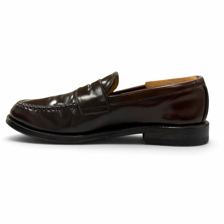 良品▼ALDEN オールデン 99162 コードバン Uチップ レザーシューズ コイン ローファー ダークブラウン 6 イングランド製 メンズ ビジネス