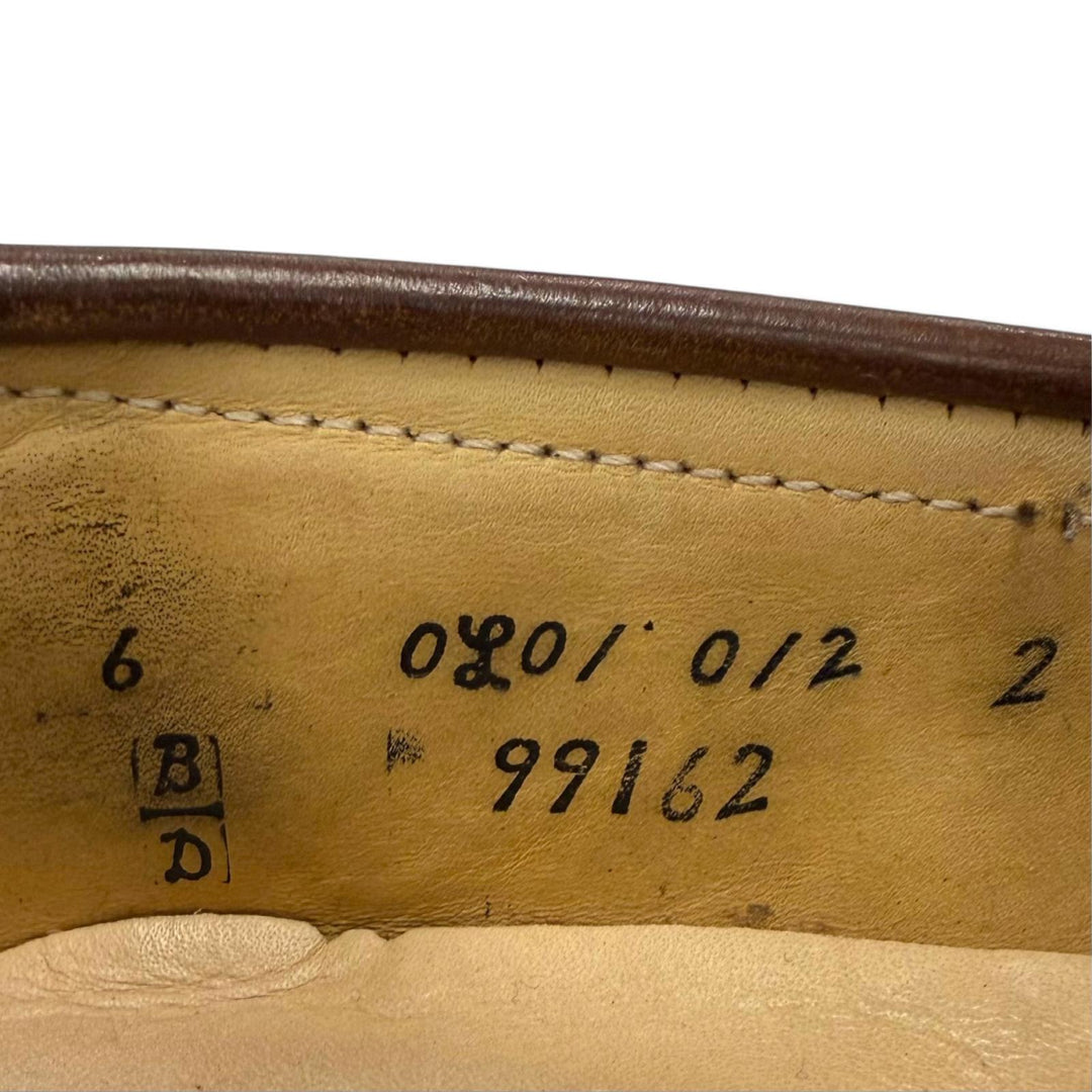 良品▼ALDEN オールデン 99162 コードバン Uチップ レザーシューズ コイン ローファー ダークブラウン 6 イングランド製 メンズ ビジネス
