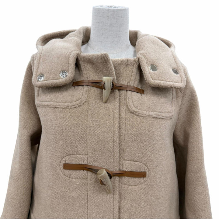 極美品☆Mackintosh マッキントッシュ 25AW L252HI1195ULDT ウール100％ GLENCAPLE ダッフルコート ベージュ 4 日本製 正規品 レディース