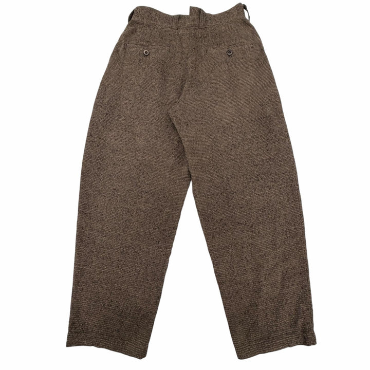 極美品▼IM MEN ISSEY MIYAKE アイムメン イッセイミヤケ 26SS LA61FF037 リネン ウール ツイード ハイウエスト タック パンツ 2 正規品