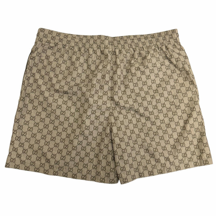極美品□GUCCI グッチ 26SS 864932 GGプリント スイムショーツ ショートパンツ ベージュ 52 イタリア製 正規品 メンズ 箱・保存袋付き
