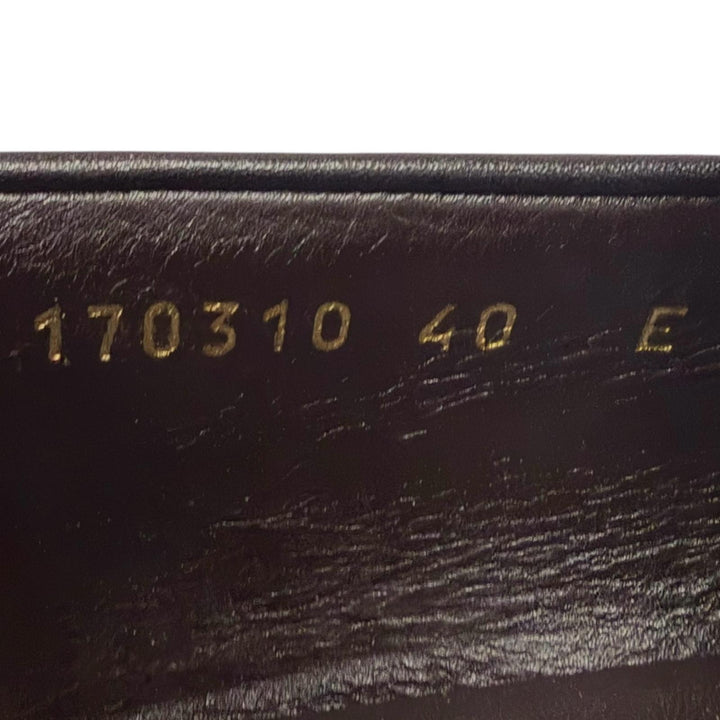 美品▼GUCCI グッチ GGエンボス Uチップ レザーシューズ ローファー ブラック 40 イタリア製 メンズ ビジネスオススメ◎