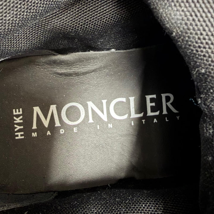 極美品☆MONCLER GENIUS 4 HYKE モンクレール ジーニアス 4 ハイク DESERTYX ロゴデザイン ZIP UP ショートブーツ ブラック 36 伊製