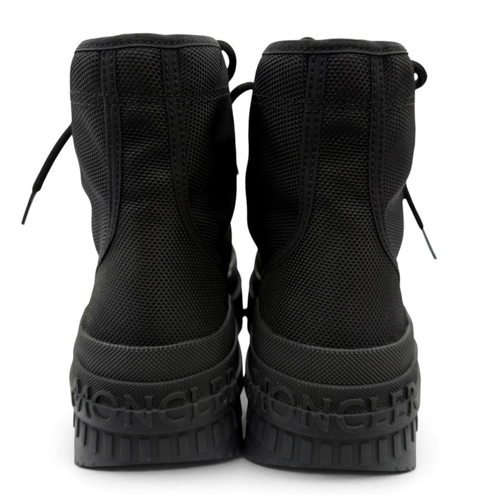 極美品☆MONCLER GENIUS 4 HYKE モンクレール ジーニアス 4 ハイク DESERTYX ロゴデザイン ZIP UP ショートブーツ ブラック 36 伊製