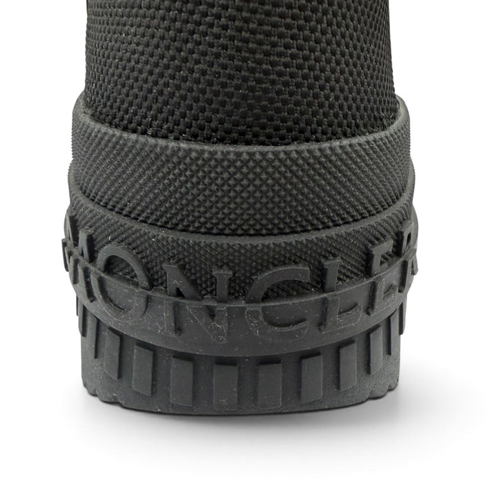 極美品☆MONCLER GENIUS 4 HYKE モンクレール ジーニアス 4 ハイク DESERTYX ロゴデザイン ZIP UP ショートブーツ ブラック 36 伊製