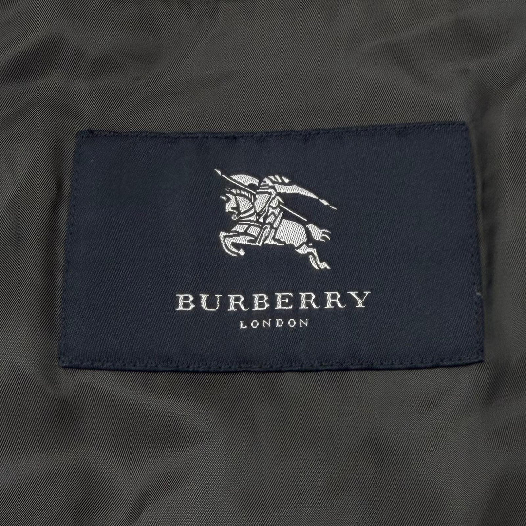 美品▼BURBERRY LONDON バーバリーロンドン 裏地ノバチェック柄 ジップアップ ダウンライナー付き 2WAY コート ブラック L 正規品 メンズ