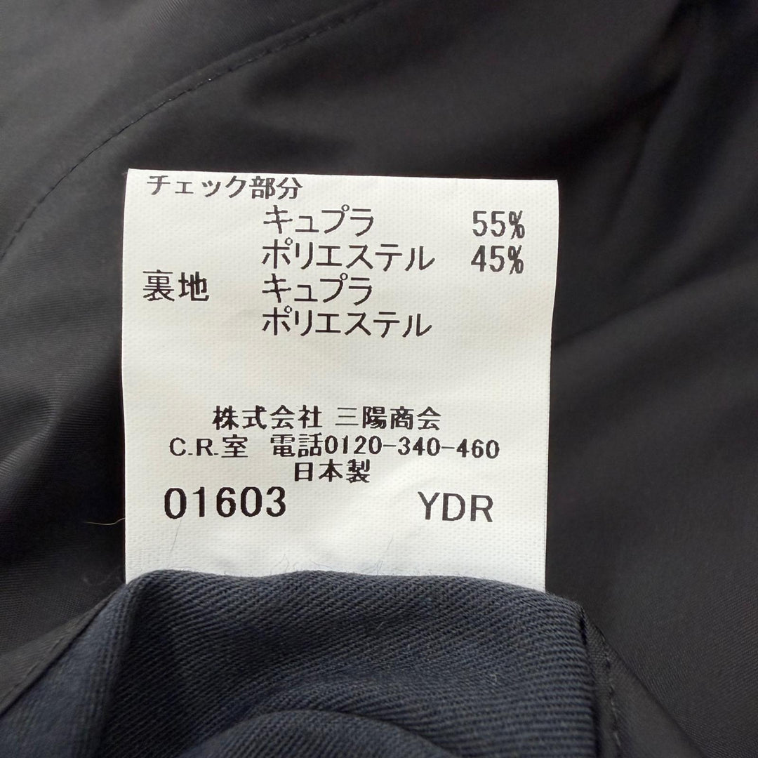美品▼BURBERRY LONDON バーバリーロンドン 裏地ノバチェック柄 ジップアップ ダウンライナー付き 2WAY コート ブラック L 正規品 メンズ