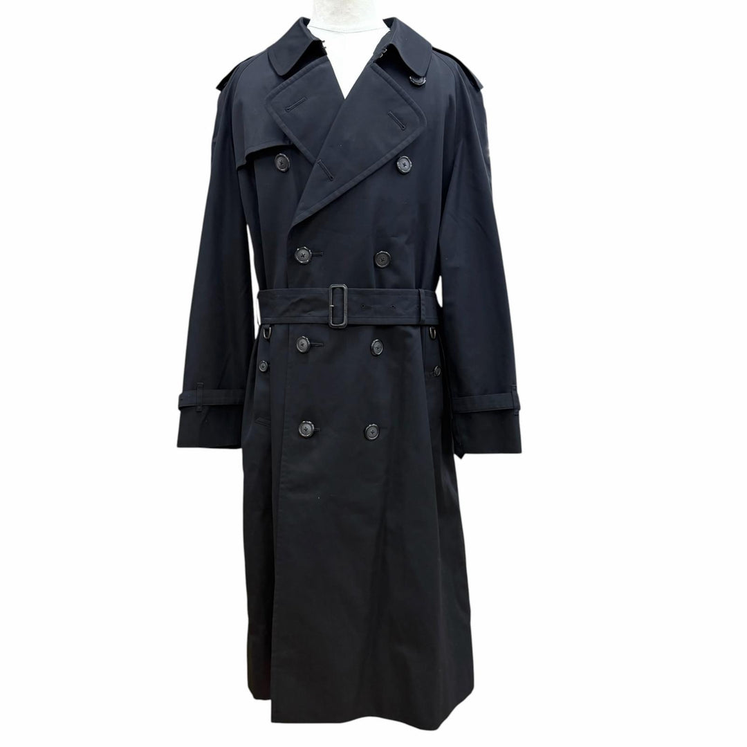 美品▼BURBERRY LONDON バーバリーロンドン 裏ノバチェック柄 カシミヤ混ライナー付き 2WAY トレンチコート 96-180-7(L相当) 正規品